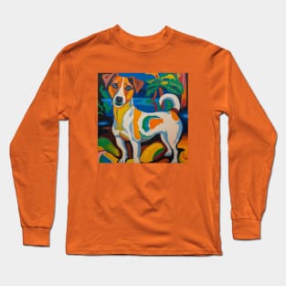 Jack Russell Terrier styled after Gauguin Long Sleeve T-Shirt